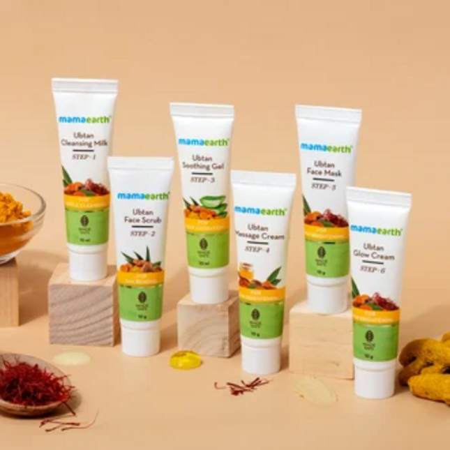 Ubtan Facial Kit with Turmeric & Saffron for Glowing Skin – 60 g