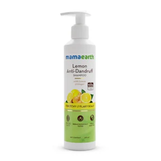 Lemon Anti-Dandruff Shampoo with Lemon & Ginger for up to 100% Dandruff & Itch-free Scalp- 250 ml