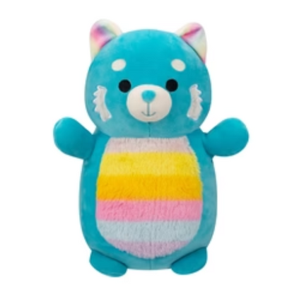 SQUISHMALLOWS HUGMEES LARGE PLUSH 14 INCH S16 VANESSA - TEAL RED PANDA WITH RAINBOW BELLY