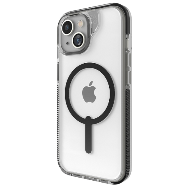 ZAGG iPhone 15 (6.1") Santa Cruz Snap Phone Case - Clear/Black - Magsafe Compatible