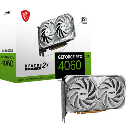 MSI NVIDIA GeForce RTX 4060 VENTUS 2X WHITE 8G OC 8GB OC GDDR6 Graphics Card