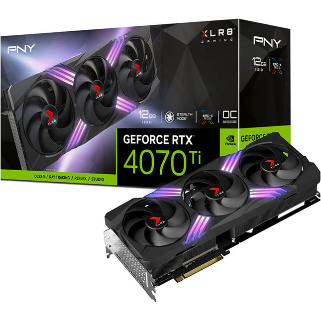 PNY NVIDIA GeForce RTX 4070 Ti 12GB OC XLR8 Gaming Graphics Card