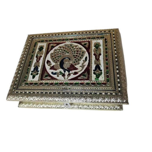 Diwali Gift Dry Fruit Box Peacock Oxidise (no items inside)