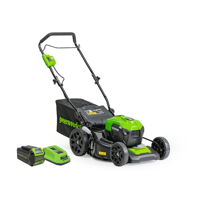 green works lawnmower 40 v 460 mm brushless 4 0 ah kit