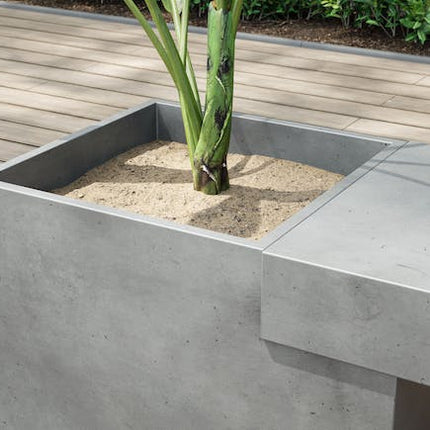 slab concrete planter bench