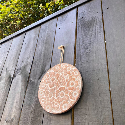 floral teracotta decor