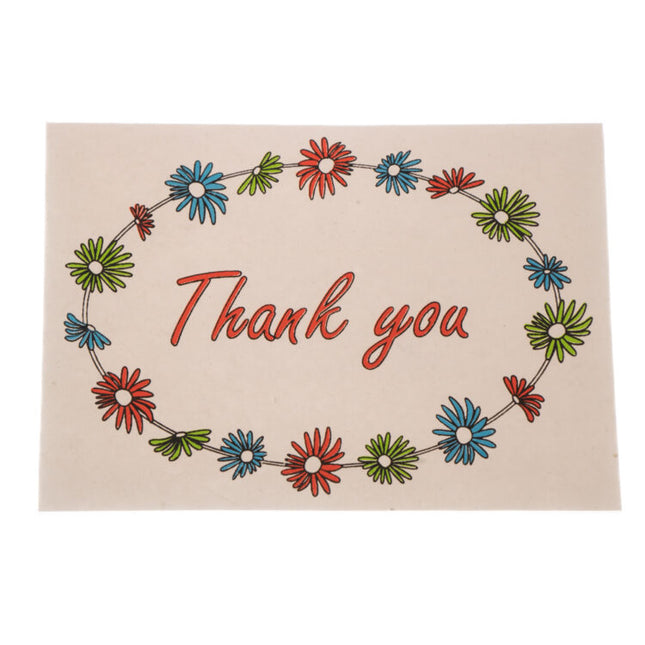 flower crown thanks card