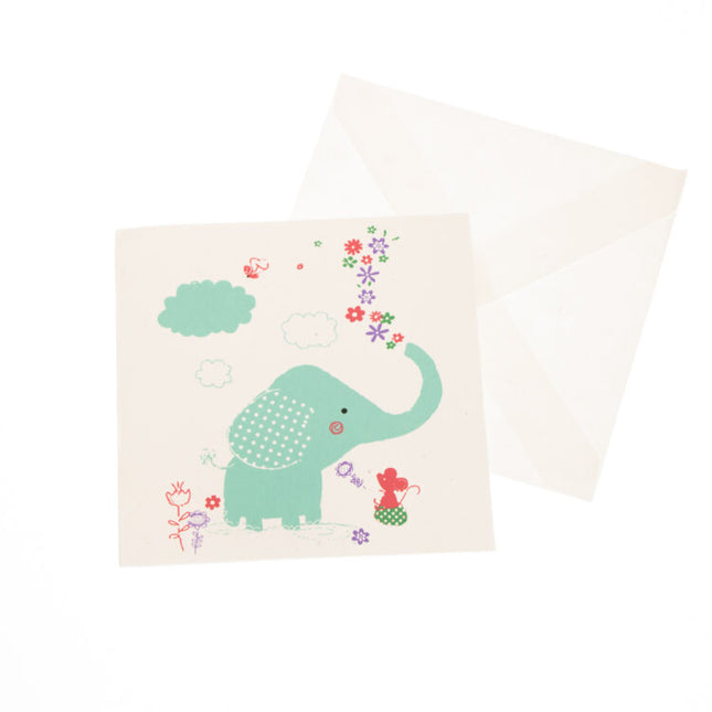 elephant in spring card
