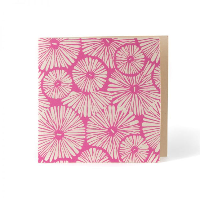 pink bloom flower card