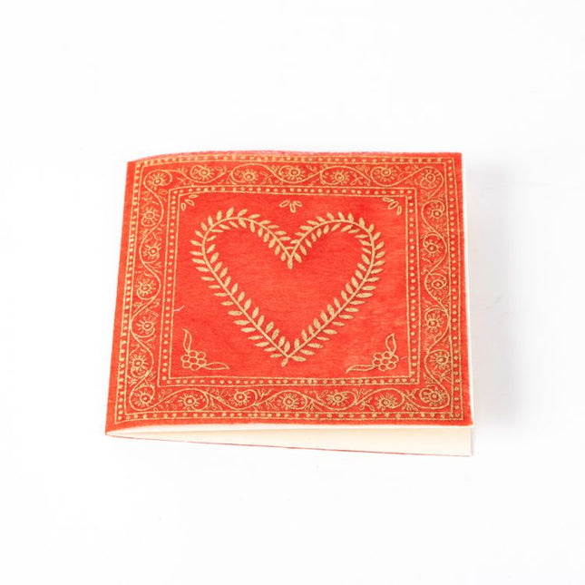 red and gold heart card