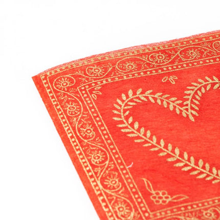 red and gold heart card