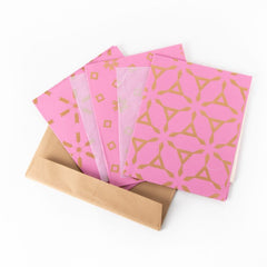 goldpink geo gift wrap
