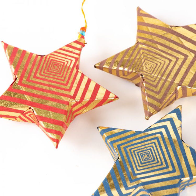 foiled origami star set 3