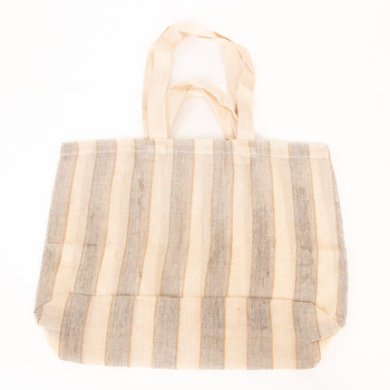 grey nat stripe shopper