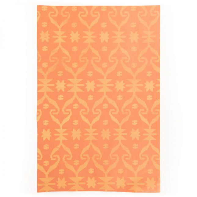 orange jamdani printpaper