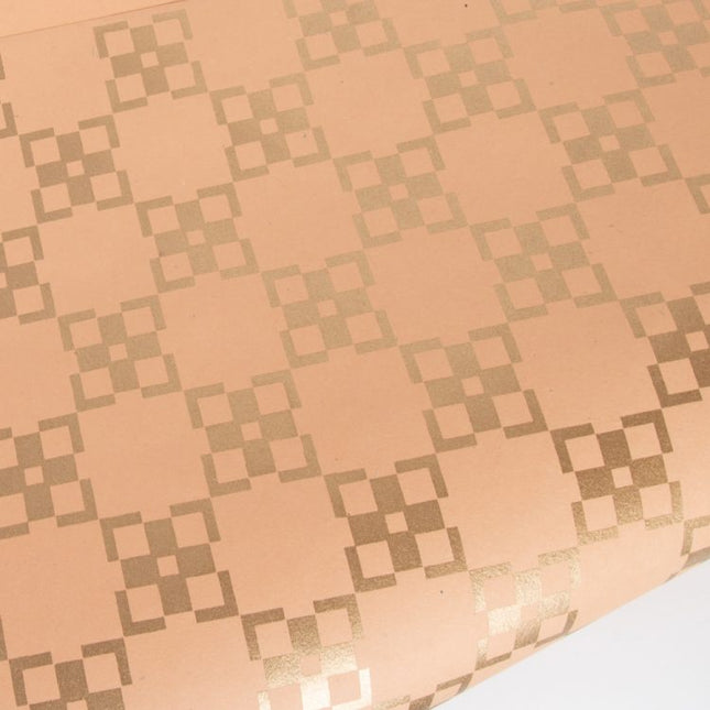 gold geo flower paper