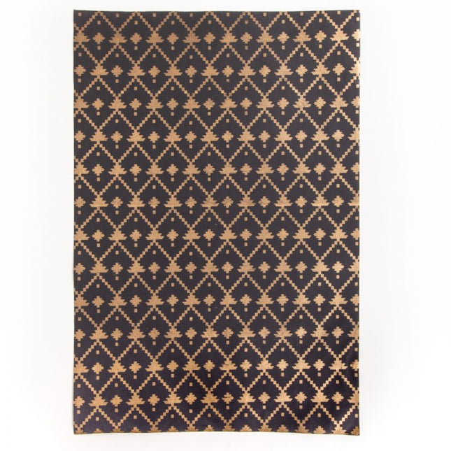 gold jamdani blk paper
