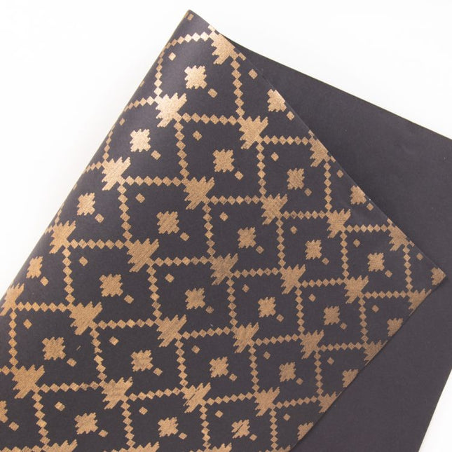 gold jamdani blk paper