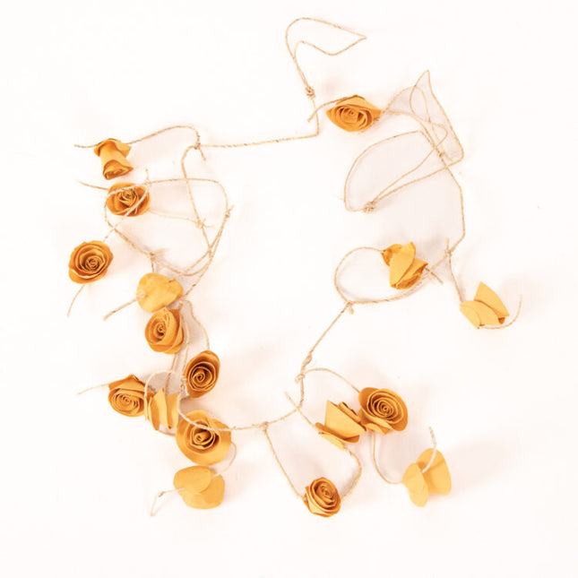 gold rose garland