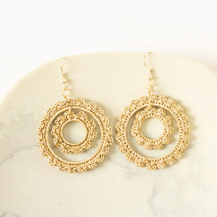 crochet flower earrings