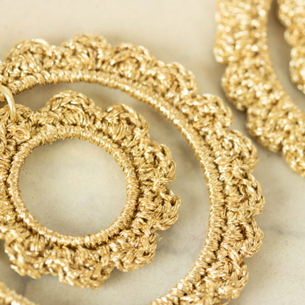 crochet flower earrings