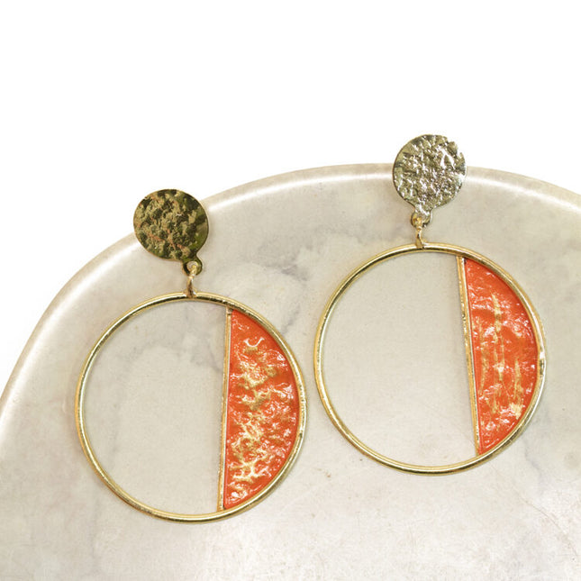 sunset patina earrings