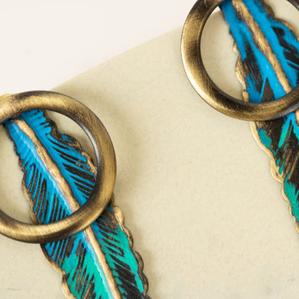 feather patina earrings
