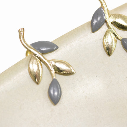 leaf stud earrings 2
