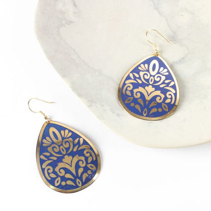 blue teardrop earrings