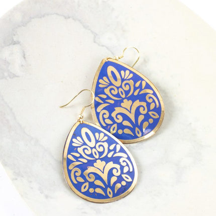 blue teardrop earrings