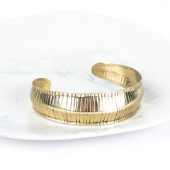 metal cuff with stripes