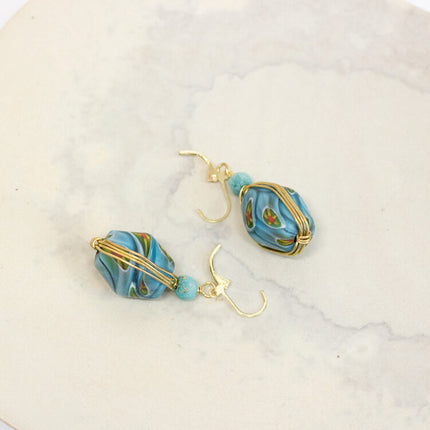 blue bead earrings 3