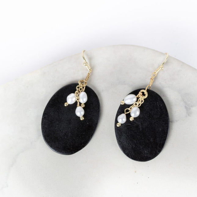 bead and pearl earrings