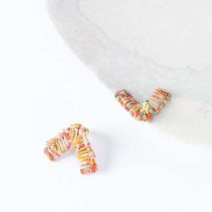 recycled sari studs
