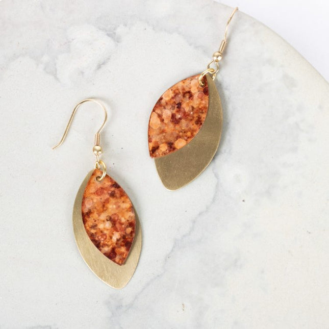 red gold col pat earrings