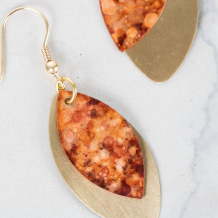 red gold col pat earrings