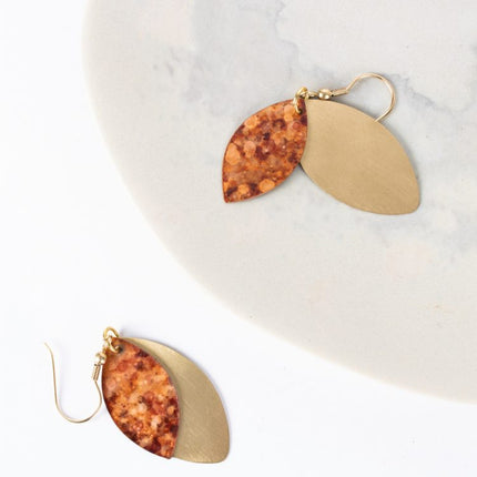 red gold col pat earrings
