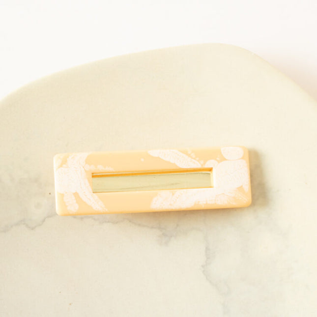 caramel brass hair clip