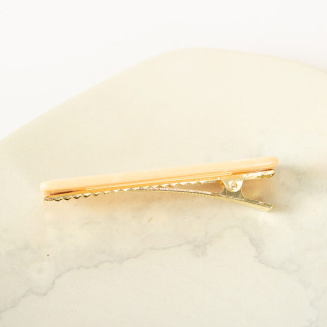 caramel brass hair clip