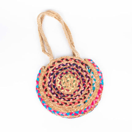 fabric jute shoulder bag