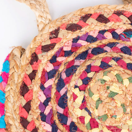 fabric jute shoulder bag
