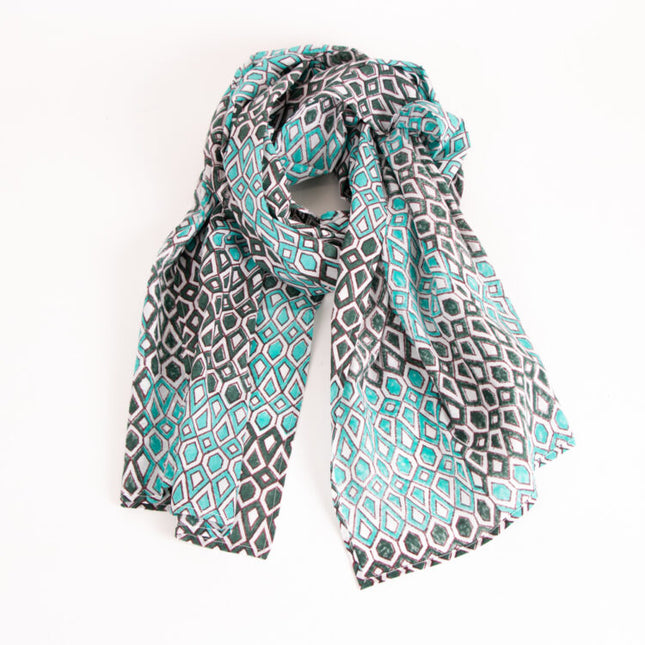 blue jaali scarf
