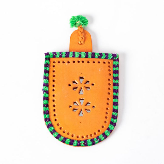 mirror in leather pouch