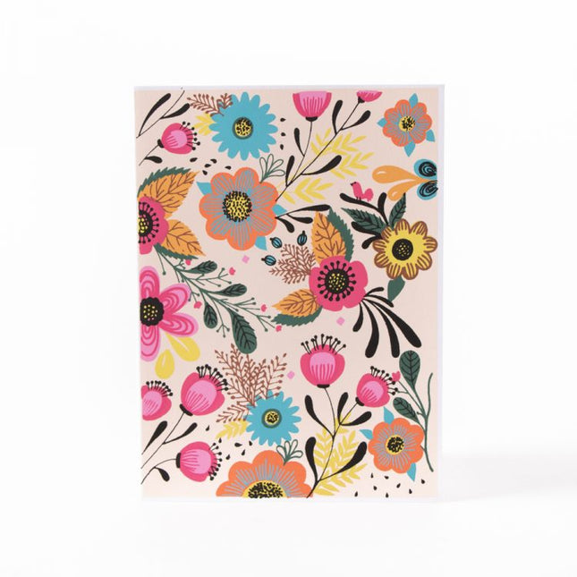 multi floral card