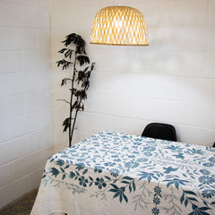 blue bird tablecloth