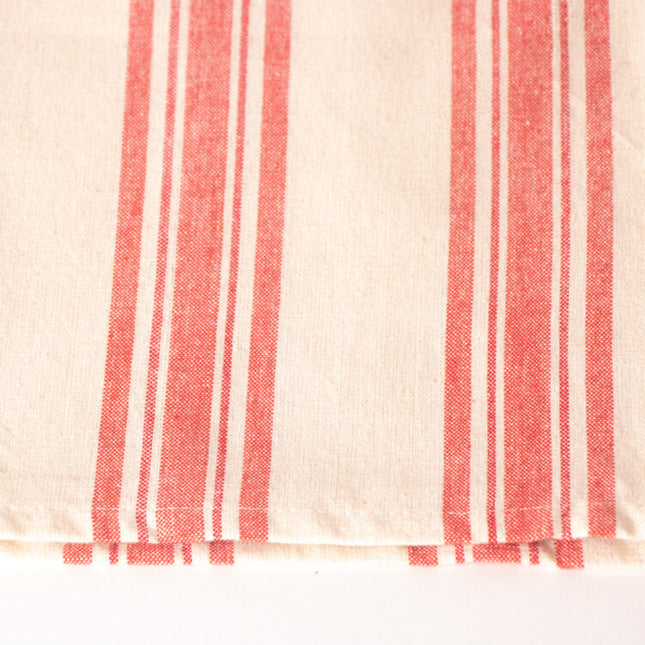 red stripe tea towel