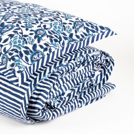 indigo rose pillow case