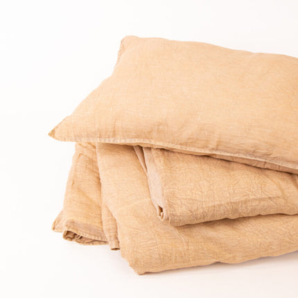 washed oat linen duvet q