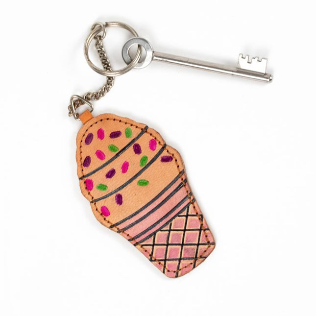 ice cream cone keyring