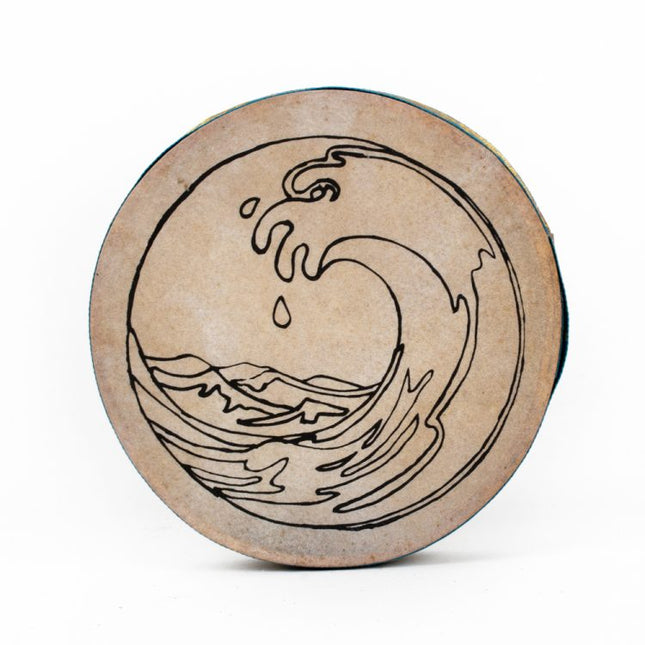 ocean hand drum with zari